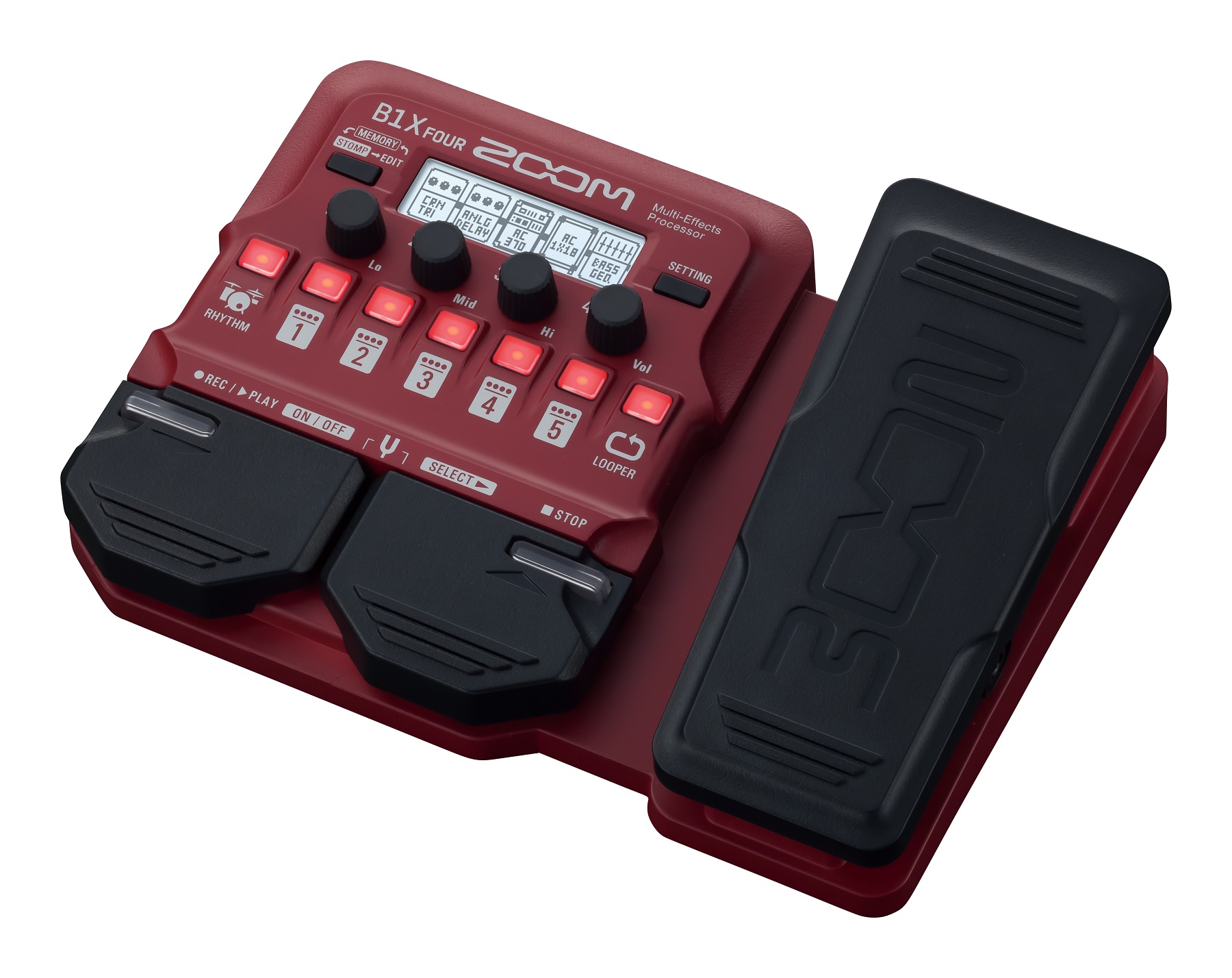 Zoom B1X FOUR Bass Multi-effects Processor with Expression Pedal ...