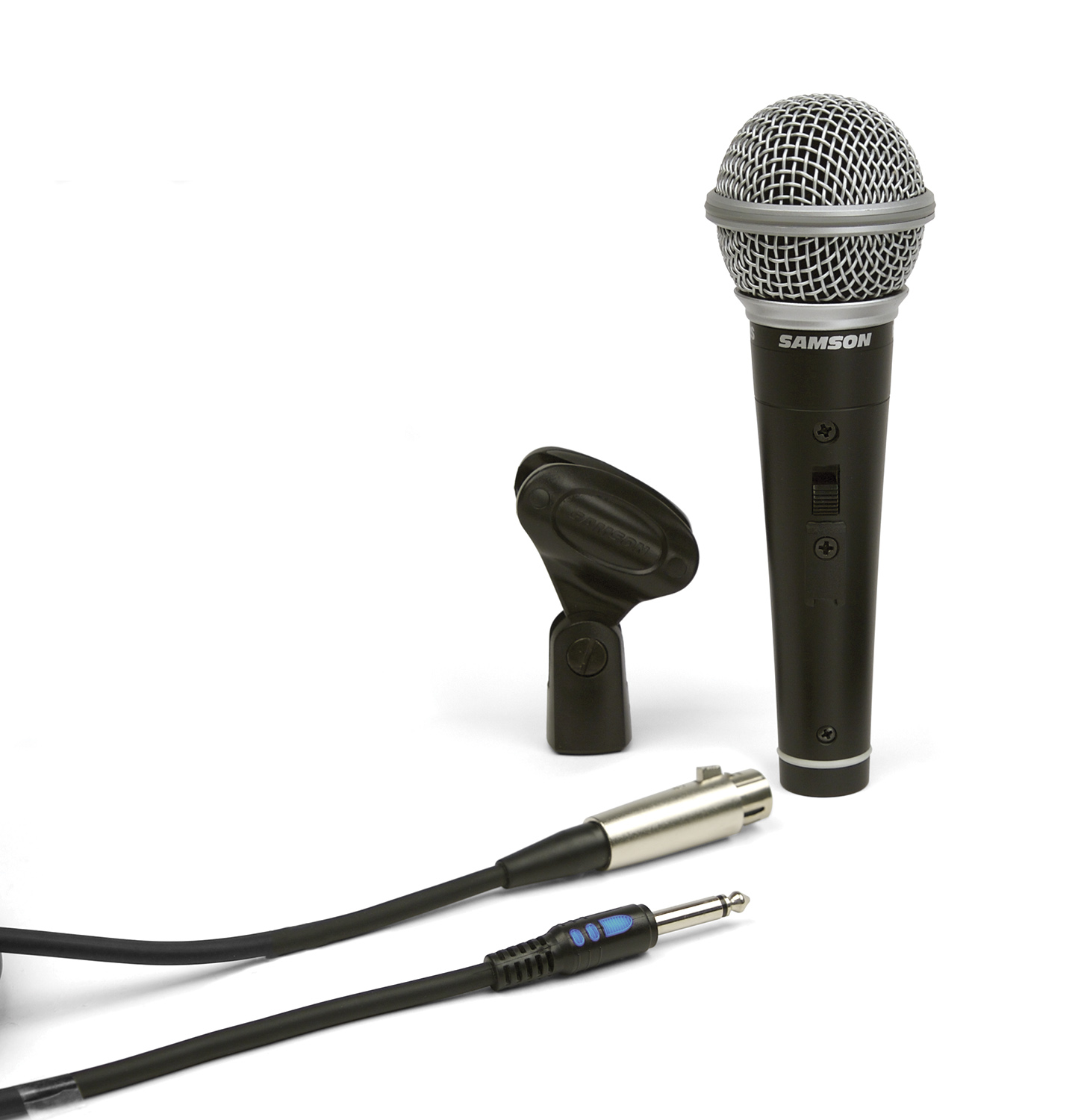 Samson R21S Dynamic Microphone with XLR to 1/4" Mic Cable and Mic Clip JohnsMusic.in